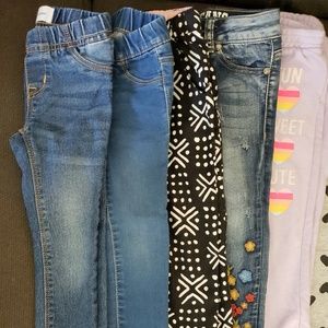 Toddler girl bottoms. Jeans & leggings 3t